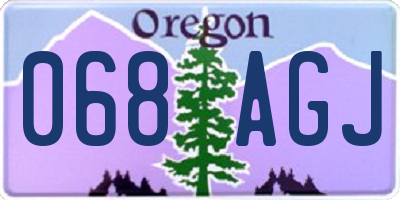 OR license plate 068AGJ