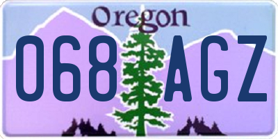 OR license plate 068AGZ