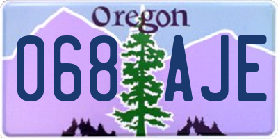 OR license plate 068AJE