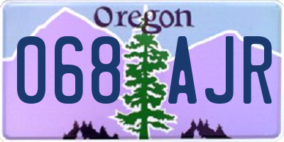 OR license plate 068AJR