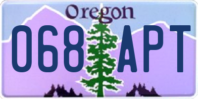 OR license plate 068APT