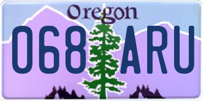 OR license plate 068ARU