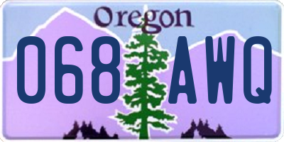 OR license plate 068AWQ