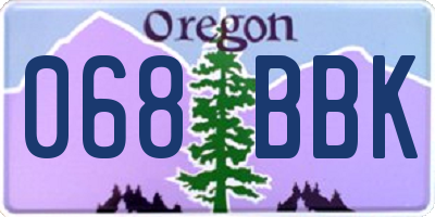 OR license plate 068BBK