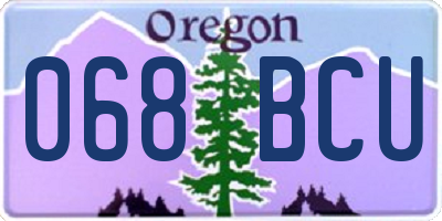 OR license plate 068BCU