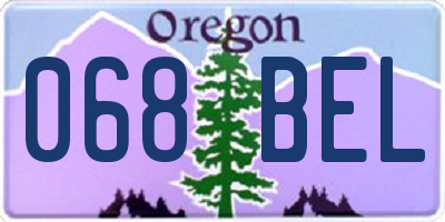 OR license plate 068BEL