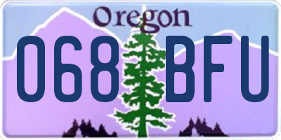 OR license plate 068BFU