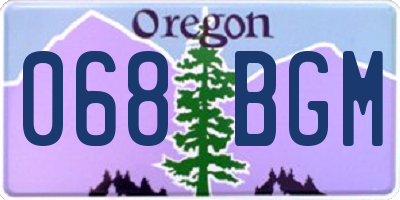 OR license plate 068BGM