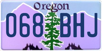 OR license plate 068BHJ