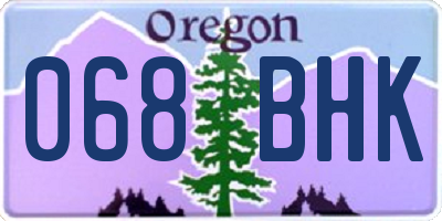 OR license plate 068BHK
