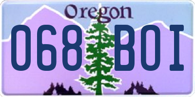 OR license plate 068BOI