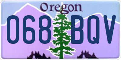 OR license plate 068BQV