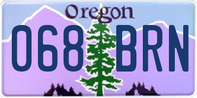OR license plate 068BRN