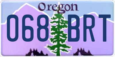 OR license plate 068BRT