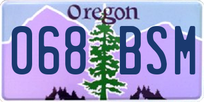 OR license plate 068BSM