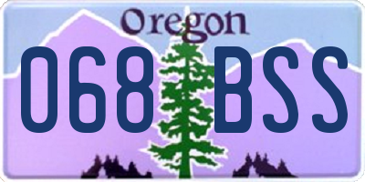 OR license plate 068BSS
