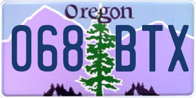 OR license plate 068BTX