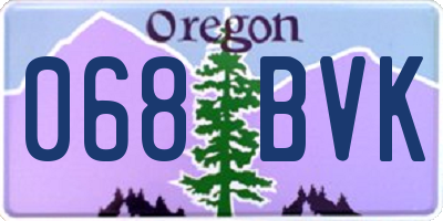 OR license plate 068BVK