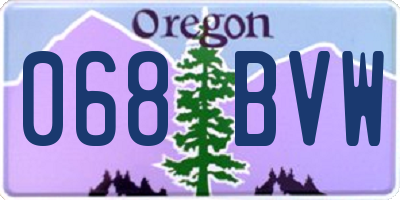 OR license plate 068BVW