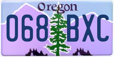 OR license plate 068BXC