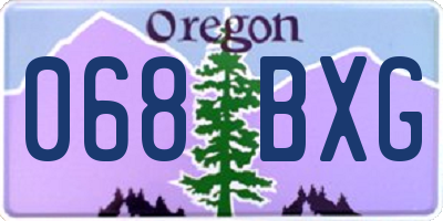 OR license plate 068BXG