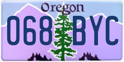 OR license plate 068BYC