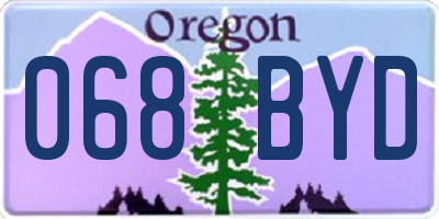 OR license plate 068BYD