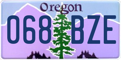 OR license plate 068BZE