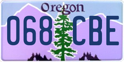 OR license plate 068CBE