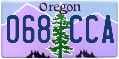 OR license plate 068CCA