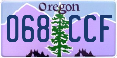 OR license plate 068CCF