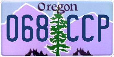 OR license plate 068CCP
