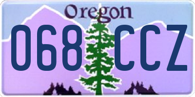 OR license plate 068CCZ