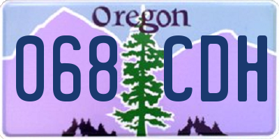 OR license plate 068CDH