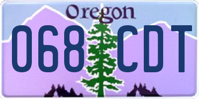 OR license plate 068CDT