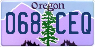 OR license plate 068CEQ