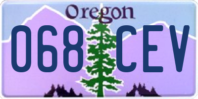 OR license plate 068CEV