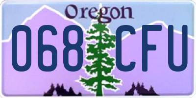 OR license plate 068CFU