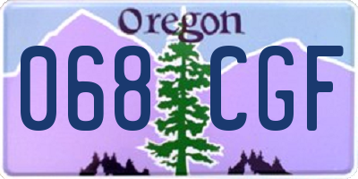 OR license plate 068CGF