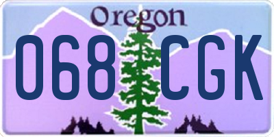 OR license plate 068CGK