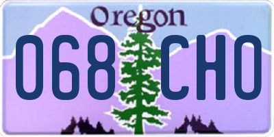 OR license plate 068CHO