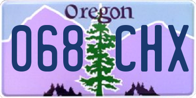 OR license plate 068CHX