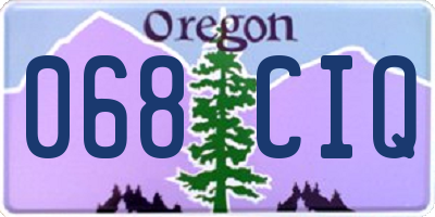 OR license plate 068CIQ