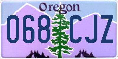 OR license plate 068CJZ