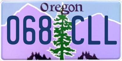 OR license plate 068CLL