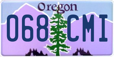 OR license plate 068CMI