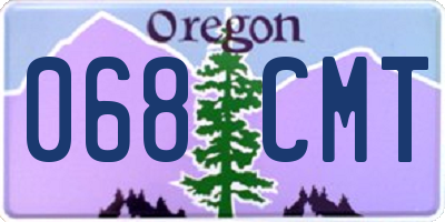 OR license plate 068CMT