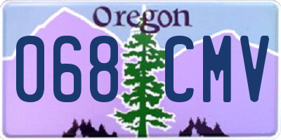 OR license plate 068CMV