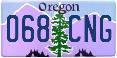 OR license plate 068CNG