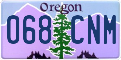OR license plate 068CNM